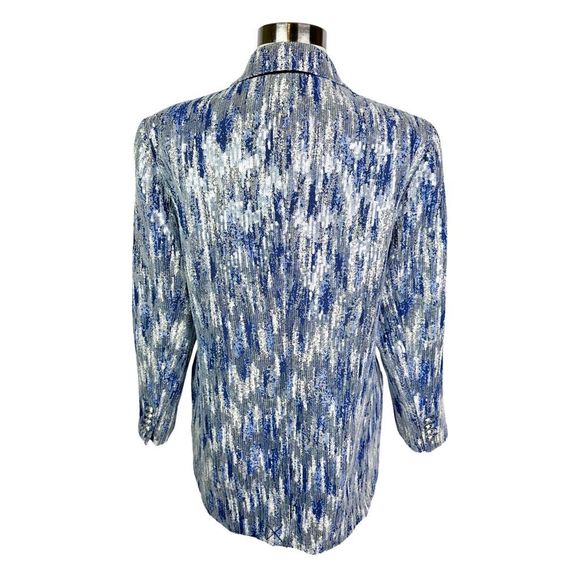 10 Crosby Derek Lam Walter Sequined Tweed Double-Breasted Jacket - Picture 9 of 12